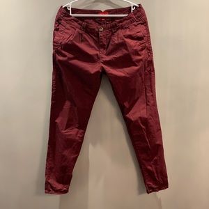 EDC burgundy colored trouser